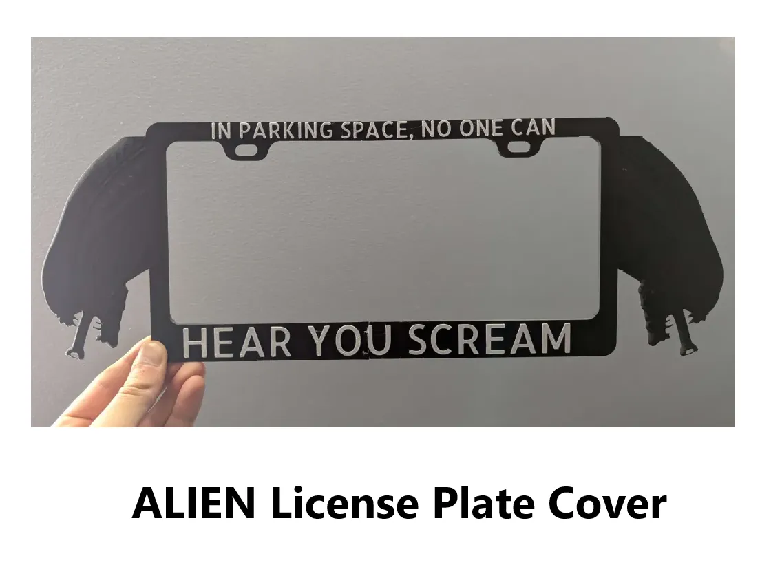 ALIEN License Plate Cover - Free 3D Print Model - MakerWorld