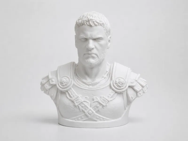 Busto romano realista para decoración