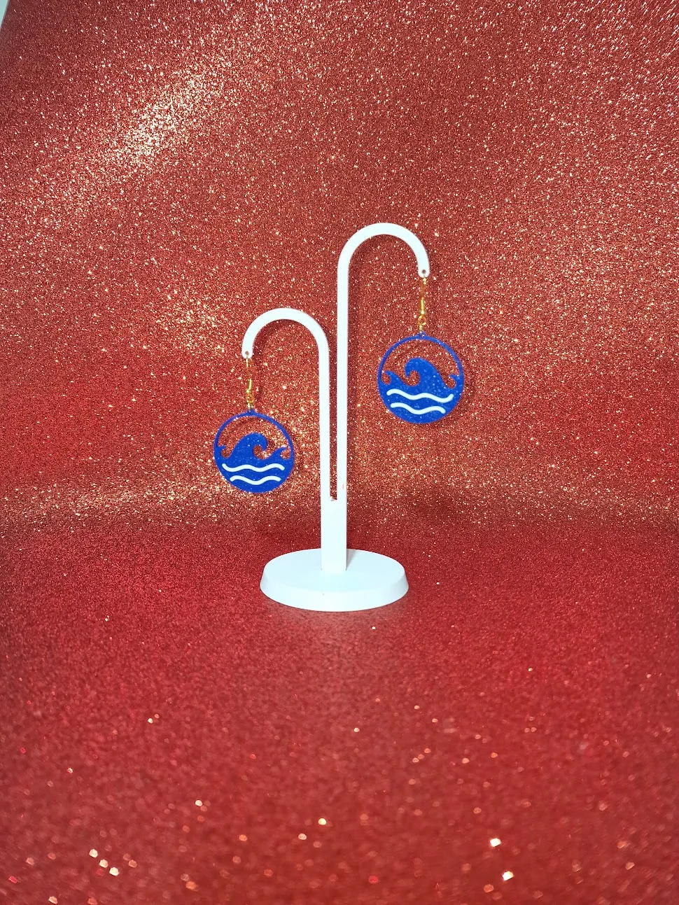 Waves earrings view 3