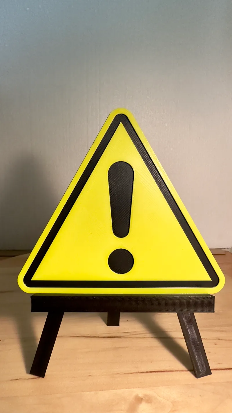 Warning Sign - Hueforge 160x148x22 2x colors