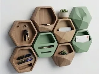 Asymmetrical wall organizer