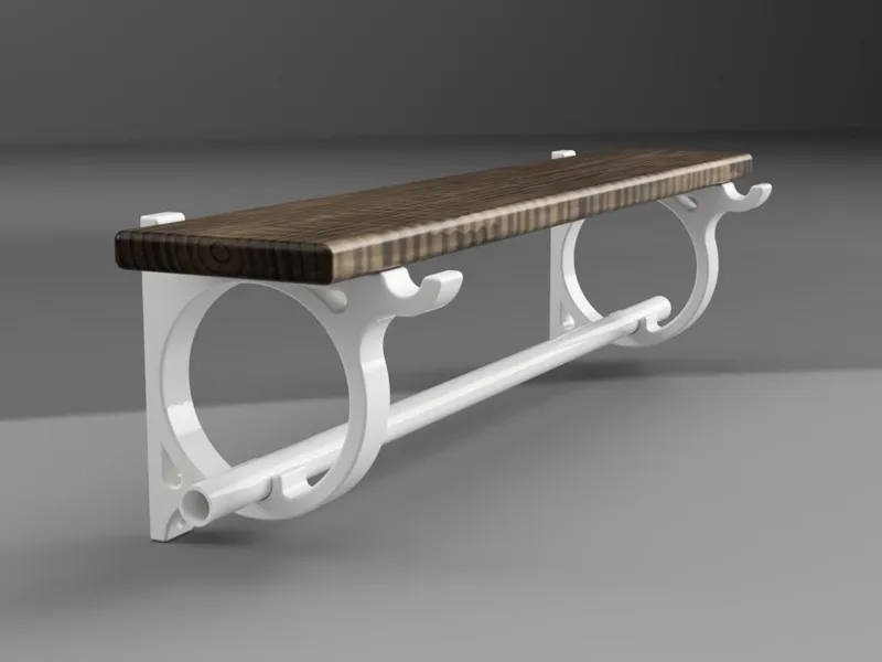 Shelf brackets with hanging planter option
