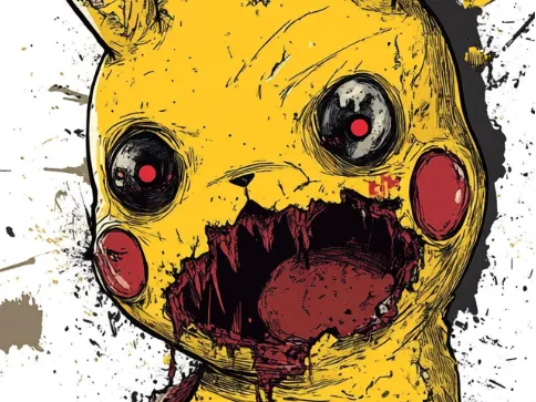 Zombie Pikachu Bookmark - Hueforge