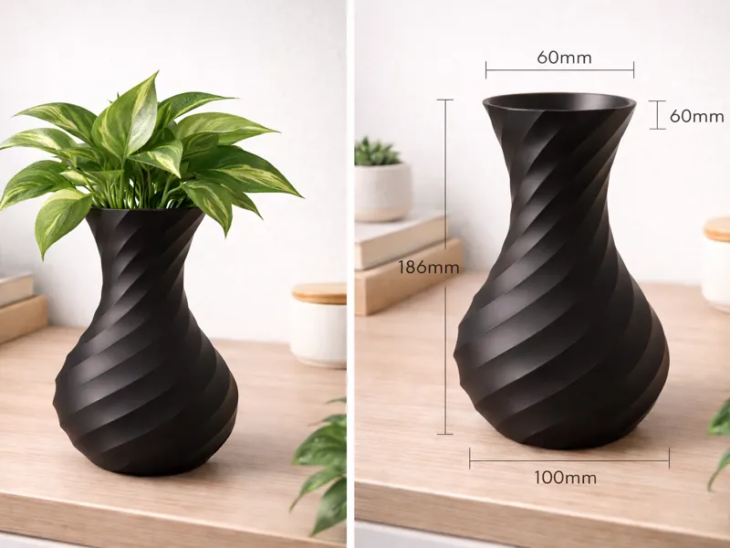 Vaso a spirale minimal per interni 