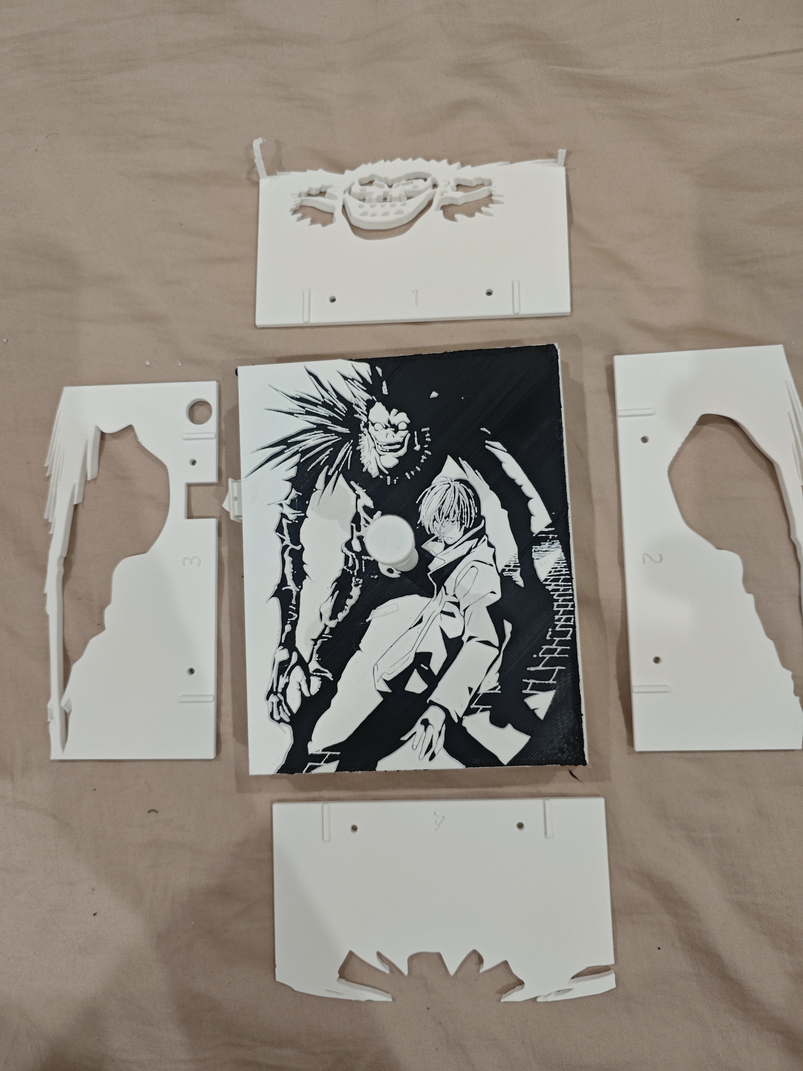 Miniatura 2 do modelo 3D 死亡笔记 死神琉克 Ryuk 剪影灯 投影灯 可充电 可电池盒 