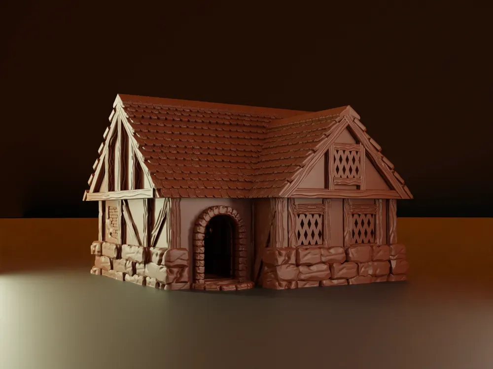 Fantasy commoner house - DND wargaming terrain - Free 3D Print Model ...