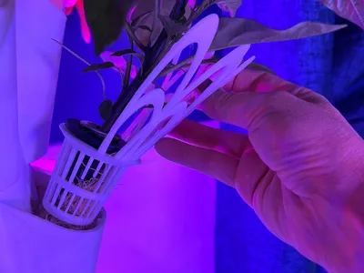 Hydroponic Tower Basket with Plant Support