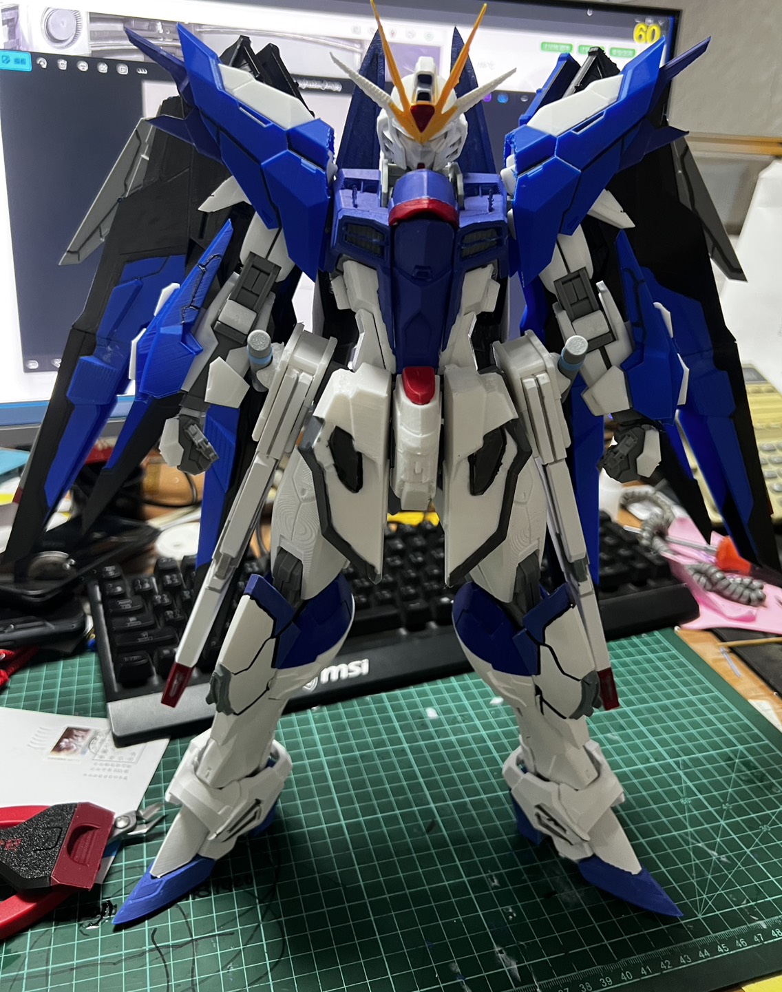 Miniatura 7 do modelo 3D 飛昇自由高達原1/100改大200%