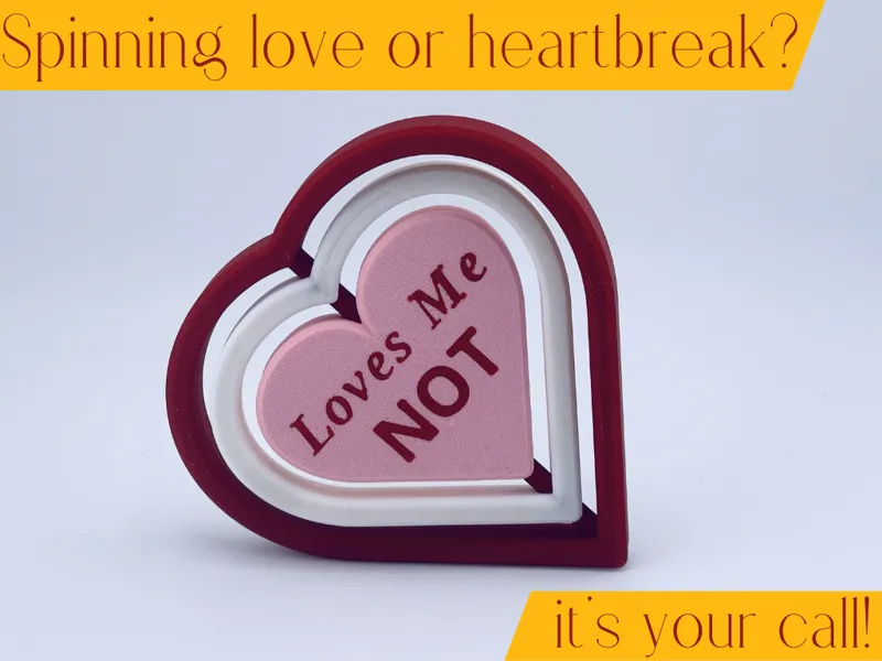 Heart Fidget Spinner – Loves Me, Loves Me Not