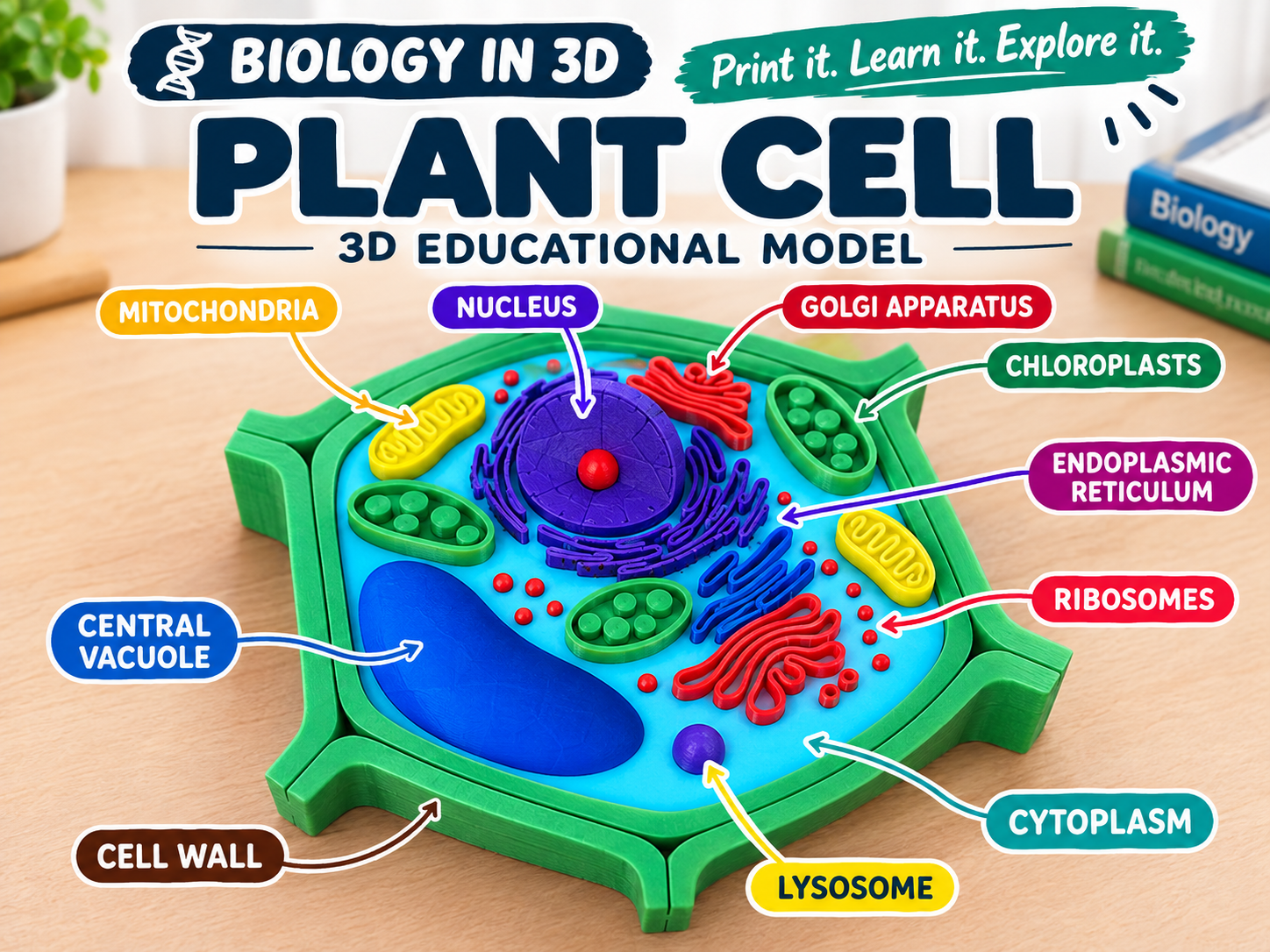 Plant Cell 3D educational Biology Model - 1