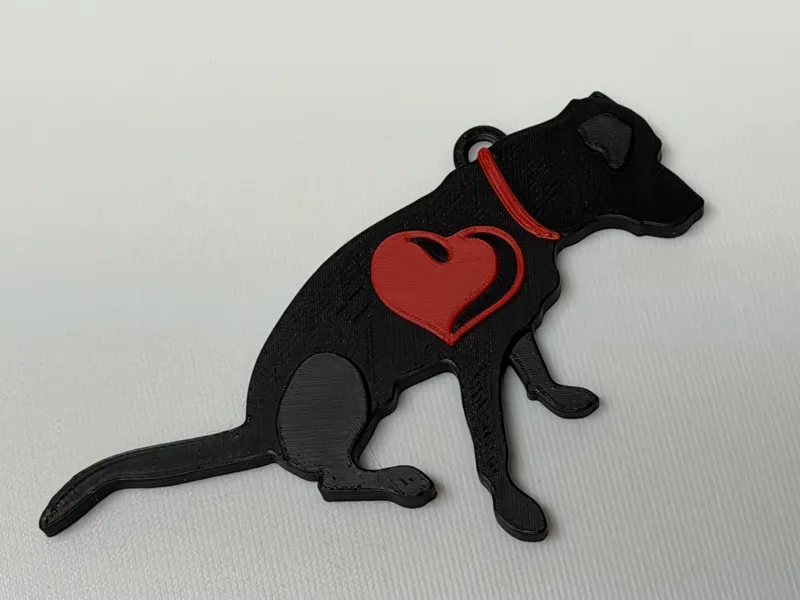 Valentine Lab Keychain
