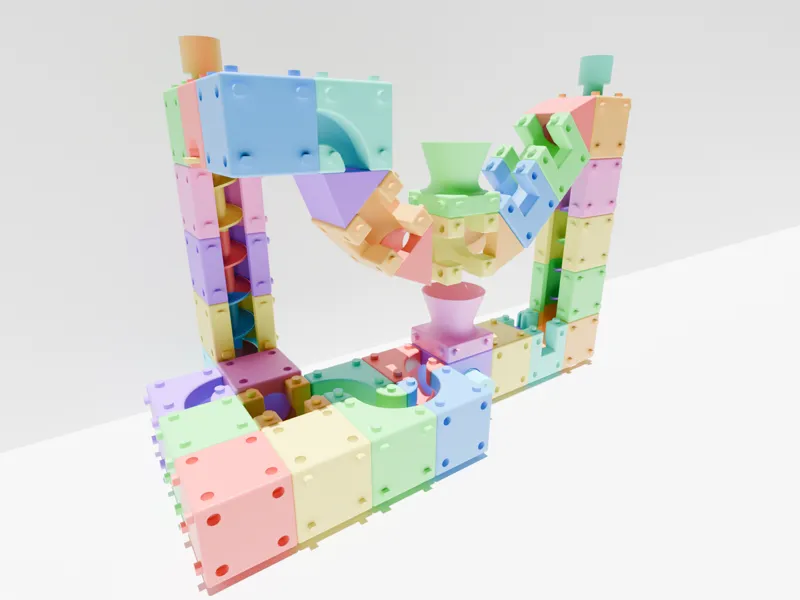 Customizable Block Marble Run