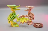 Артикулирана скелетна фигурка Pteranodon с гнездо и яйца