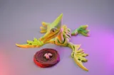Артикулирана скелетна фигурка Pteranodon с гнездо и яйца