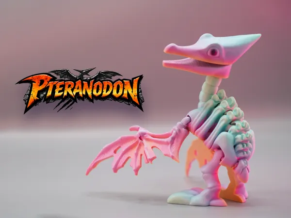 Артикулирана скелетна фигурка Pteranodon с гнездо и яйца