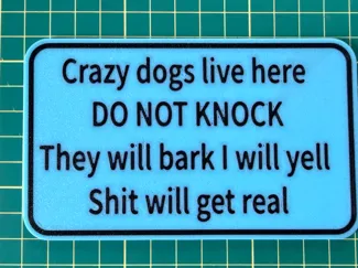 Dog Do not Knock Sign 