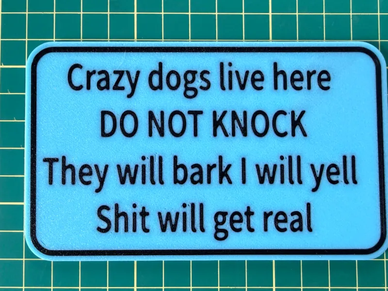 Dog Do not Knock Sign 