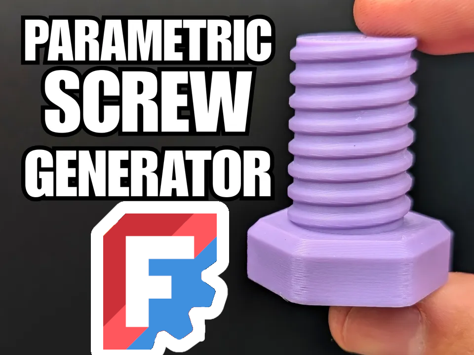 3D Screw Generator for FreeCAD (Optimized Threads)