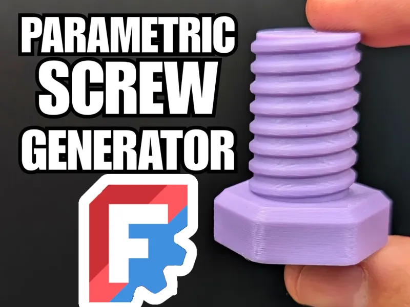 3D Screw Generator for FreeCAD (Optimized Threads)