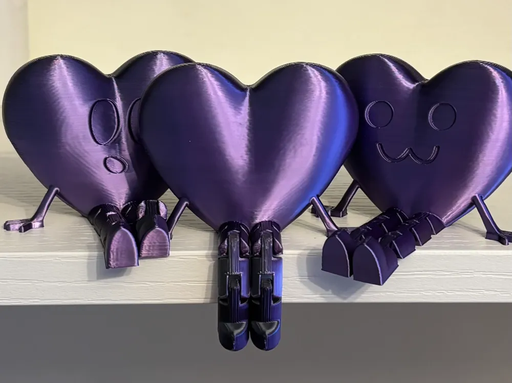 Valentines Cute Heart Flexi Legs - Free 3D Print Model - MakerWorld