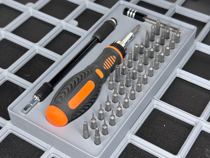 Gridfinity Jakemy Ratcheting Screwdriver Tray