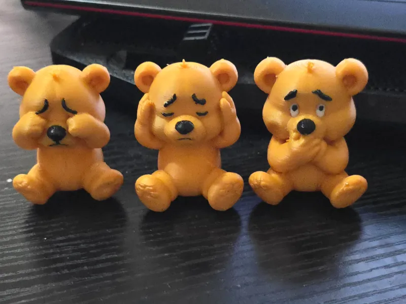cute see no hear no speak no evil teddy bears