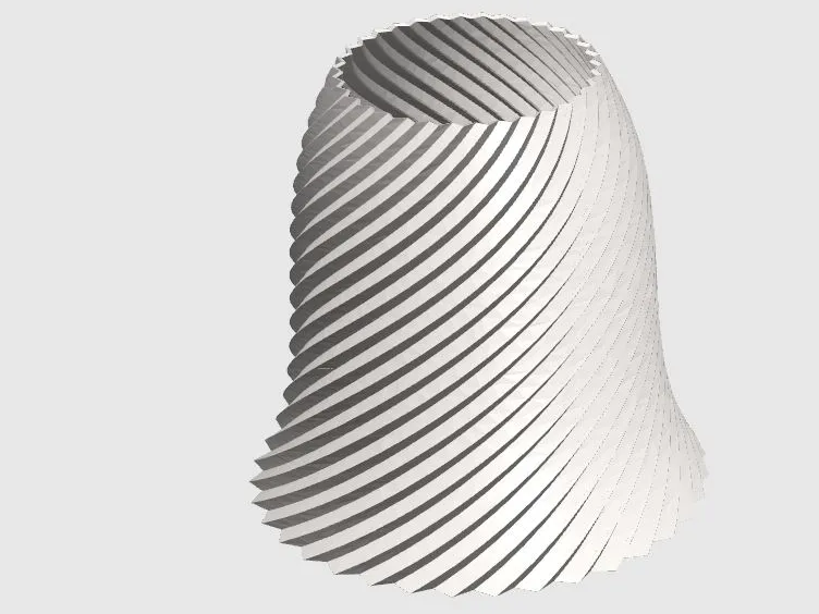 Modern vase wavy