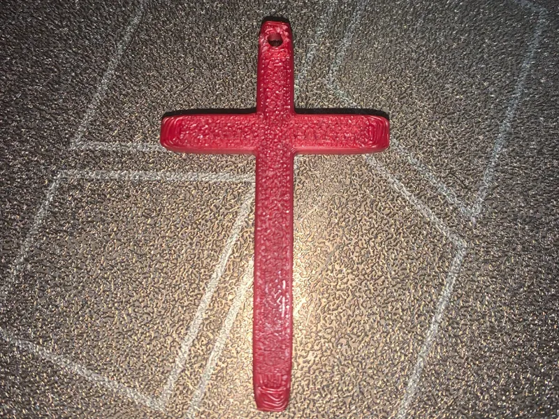 simple cross keychain