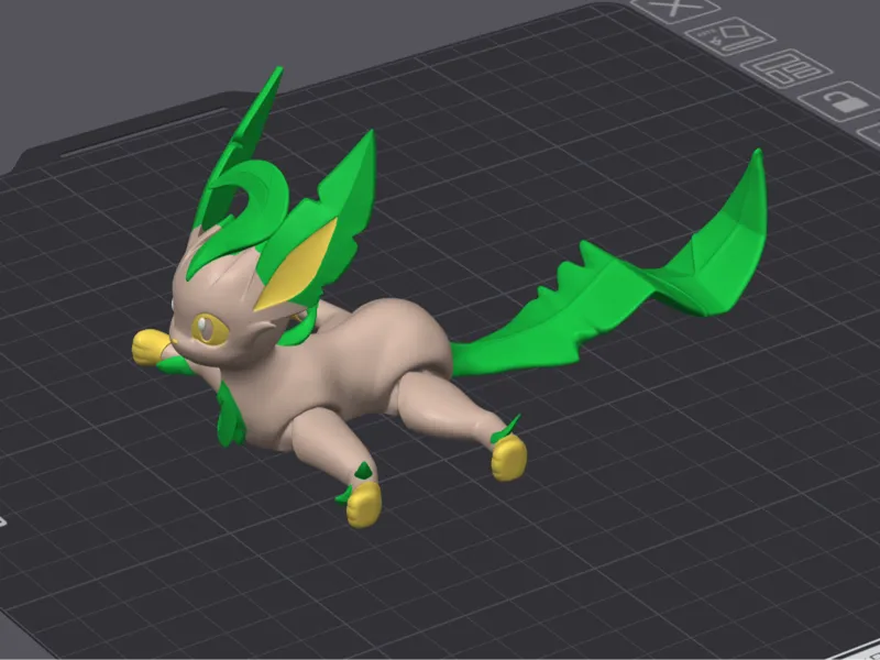 0470 Leafeon - flexible - articulado - pokemon