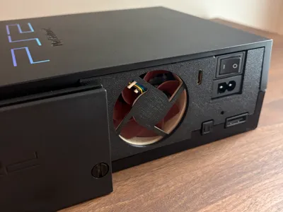 Playstation 2 RetroGem and Noctua Fan Bracket