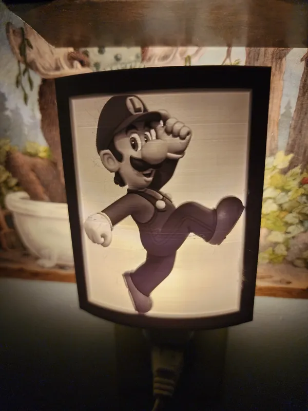 Veilleuse lithophanie Luigi