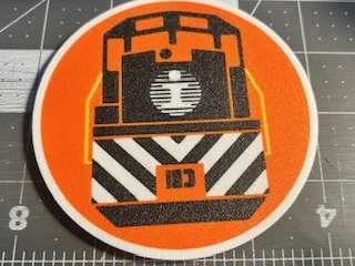 Illinois Central Geep Silhouette 100mm Coaster