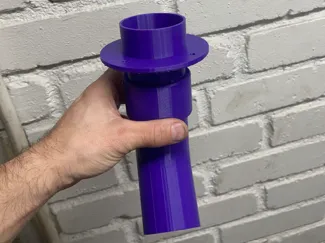 Adapter and pipe for the X1c-poop-chute 