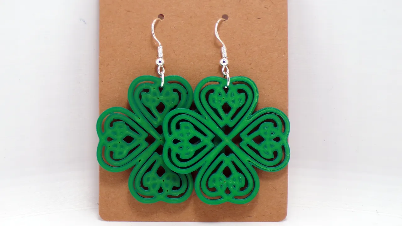 Celtic Shamrock Earrings view 3