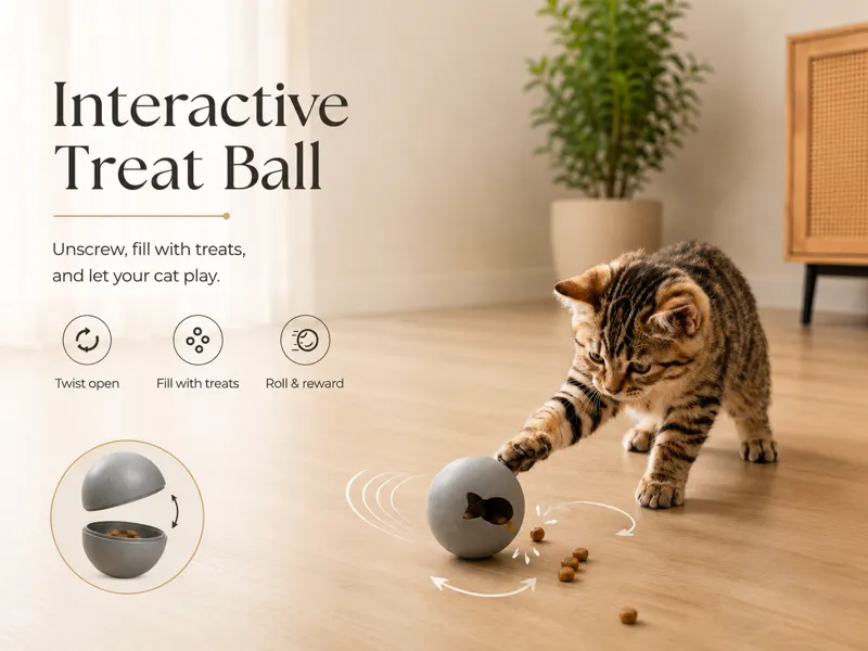 cat toy, treat ball, interactive toy