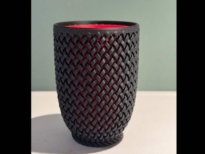 Braided see-through flower pot