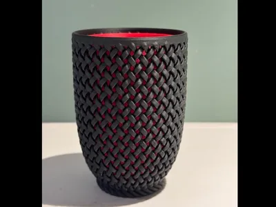Braided see-through flower pot