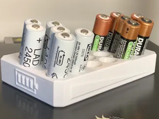 Rechargeable AA/AAA Battery Holder & Organizer