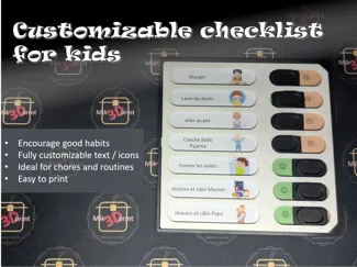 Checklist personnalisable pour enfants