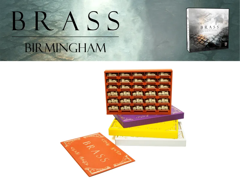 Brass: Birmingham/ Lancashire - tokens storage box