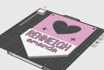 Letrero o emblema decorativo: Personalised Pennant Cut Out Heart Name Plaque — vista de referencia 5