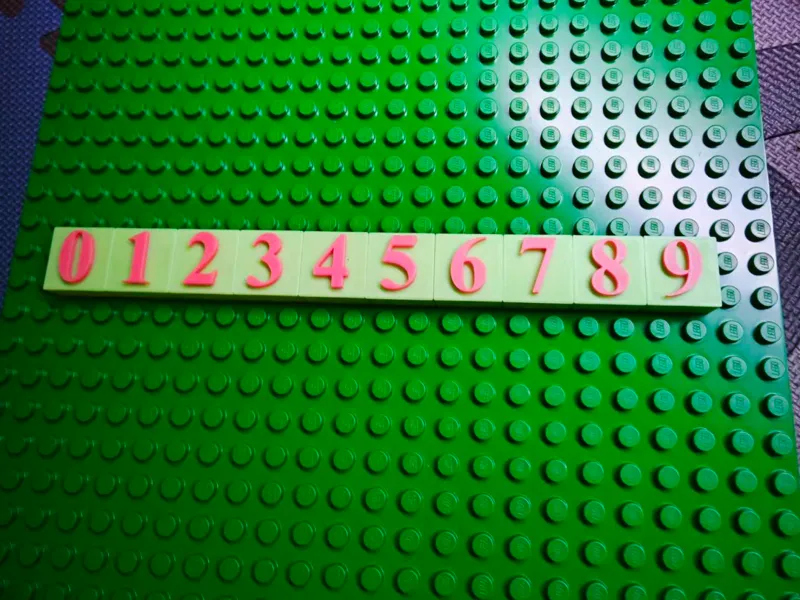 Bricks with numbers