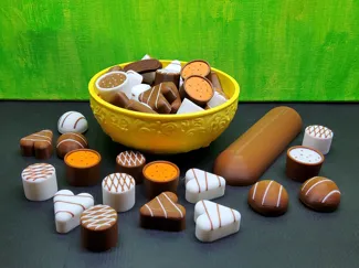 Edle Pralinenmischung Pralinen Marzipan Brot