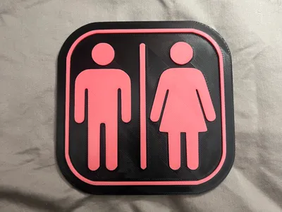Restroom Sign Girl Boy