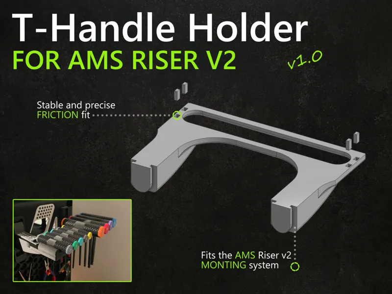 AMS Riser v2 T-Handle holder