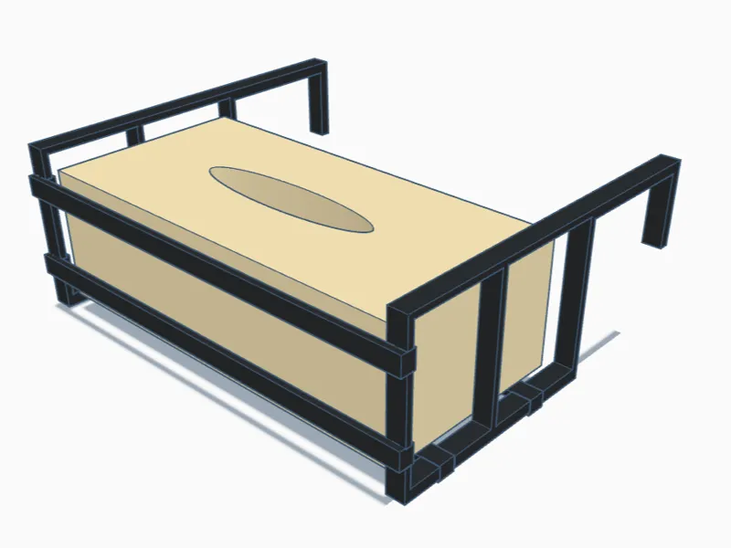Tissue box holder for Ikea Malm bed frame side