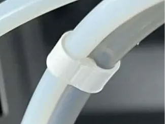Miniature PTFE tube organizer binder for 2 tubes