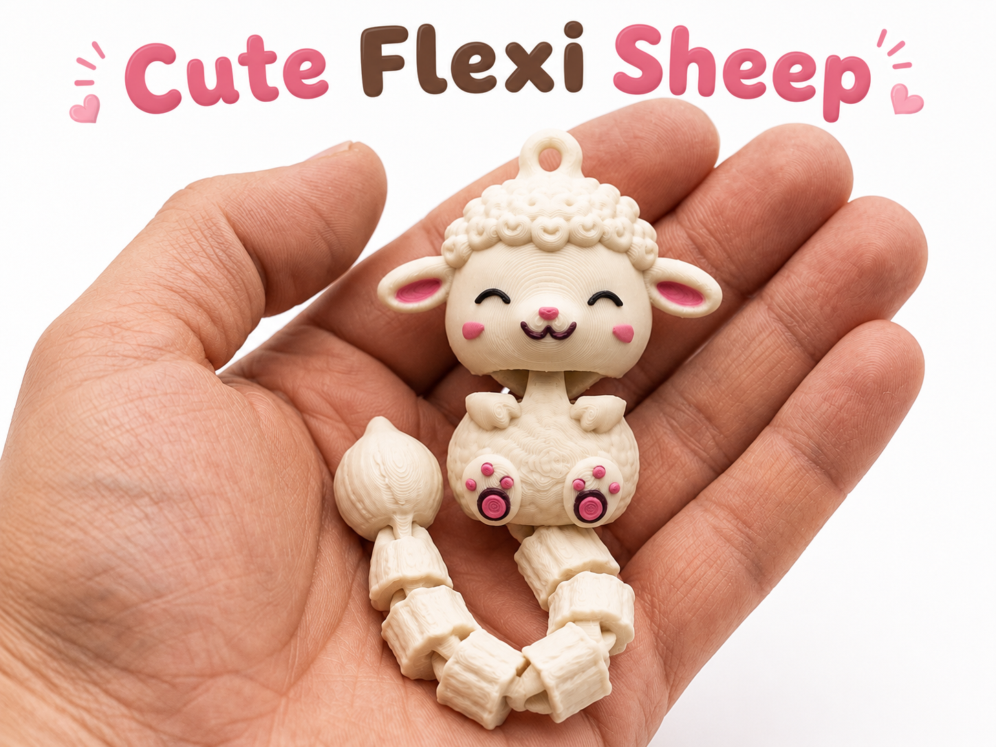 Cute Flexi Sheep Keychain