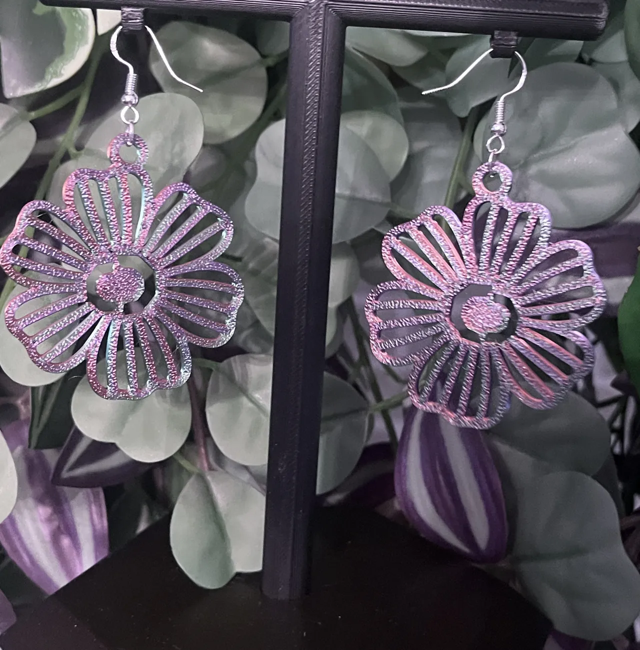Petal Pop Earrings - 2 sizes, Quick Print, No AMS view 4
