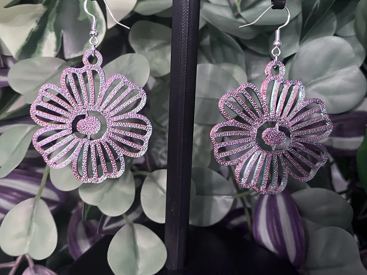 Petal Pop Earrings - 2 sizes, Quick Print, No AMS view 2